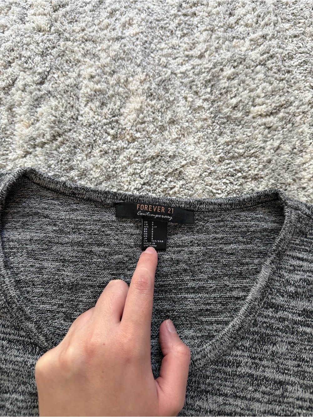 Forever 21 Heather Gray Ribbed Scoop-Neck Midi Dress - Picture 2 of 6